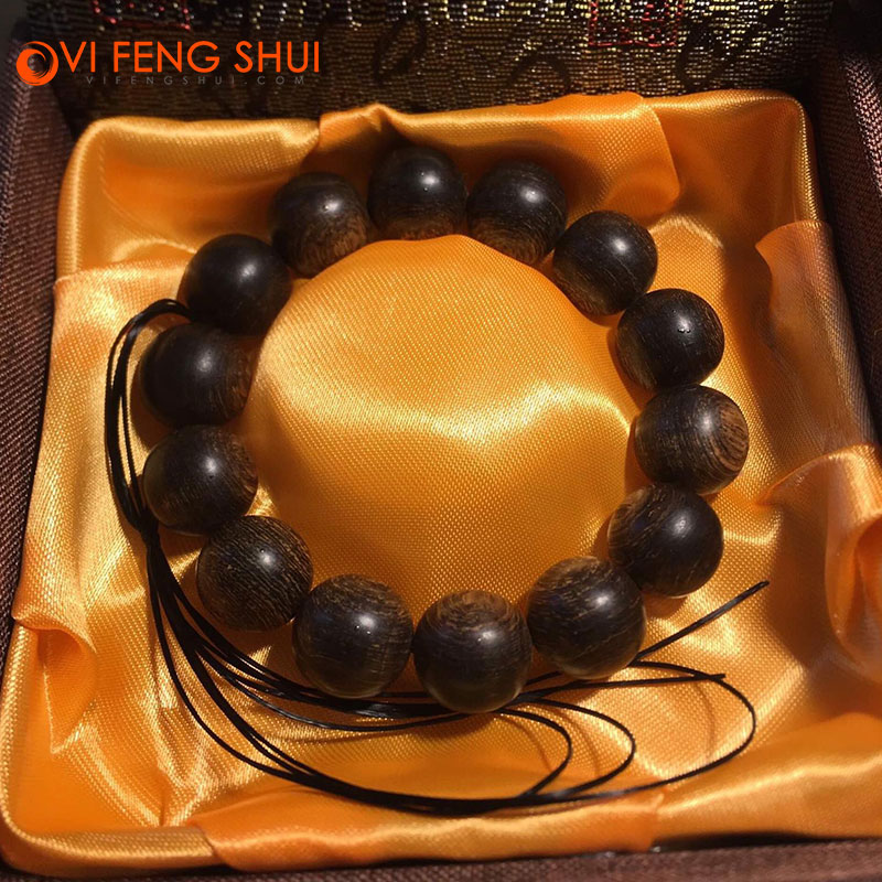 Vòng tay trầm hương - Trầm sánh chìm hạt tròn 16li (16mm)