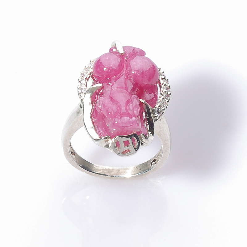 Nhẫn Tỳ Hưu Ruby