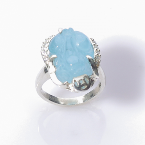 Nhẫn Tỳ Hưu Aquamarine