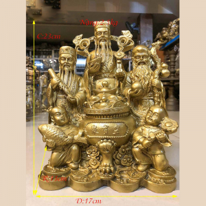 Tam Đa Liền Phúc-Lộc-Thọ Cao 23cm