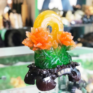 Mẫu đơn đỏ trăng cam trung – Hoa hảo nguyệt viên