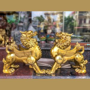 Đôi Tỳ Hưu Bằng Đồng Cao 40cm